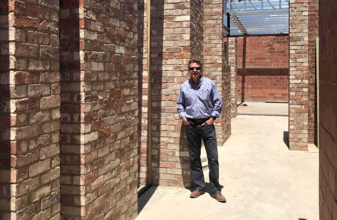 Dean Humphrey Homes architect on site at Mosman Park residnece