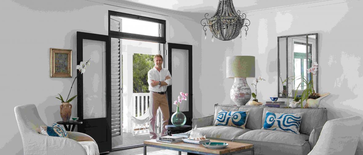 Dean Humphrey inside the the Railway Parade Cottesloe home built by Humphrey Homes